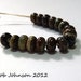 Iris Ground, Lampwork Glass Spacer Beads