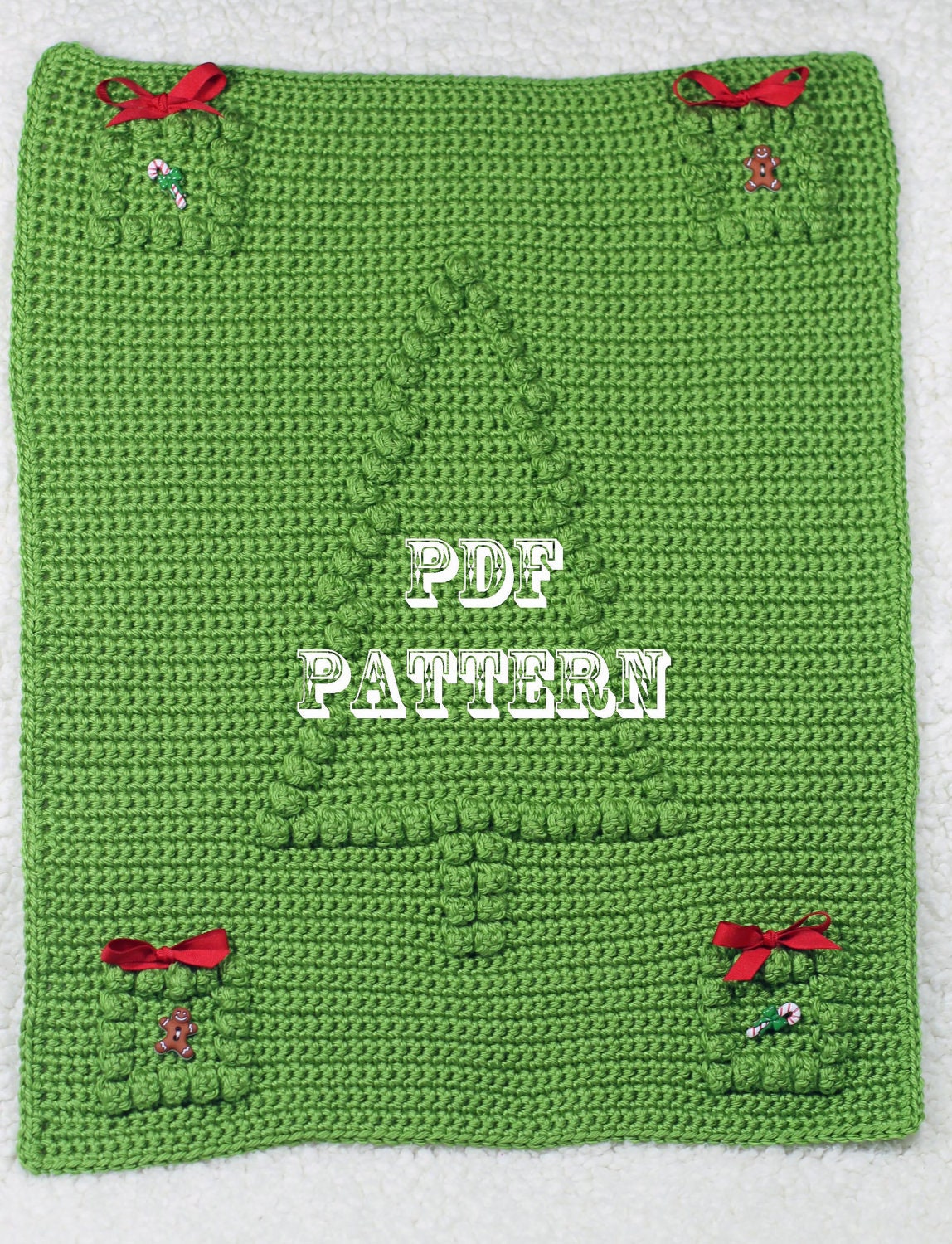 Crochet Pattern Christmas Tree Crochet Baby Security Blanket