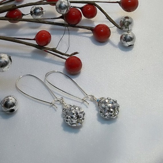 Spiked Silver Ball Earrings