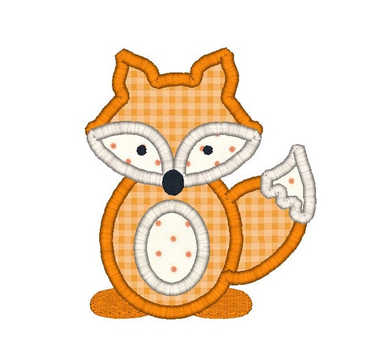 Fox Applique Machine Embroidery Design-INSTANT by SewChaCha