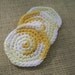 Crochet Cotton Face Scrubby Facial Scrub Pad Yellow and White Set of 3