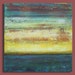 Large Abstract Seascape Painting in Yellow and Slate Blue - Ocean of Dreams (24x24) Original Acrylic Wall Decor - Sage Mountain Studio