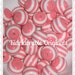 6 Pieces 20 mm PINK Striped Resin Gumball Chunky Beads