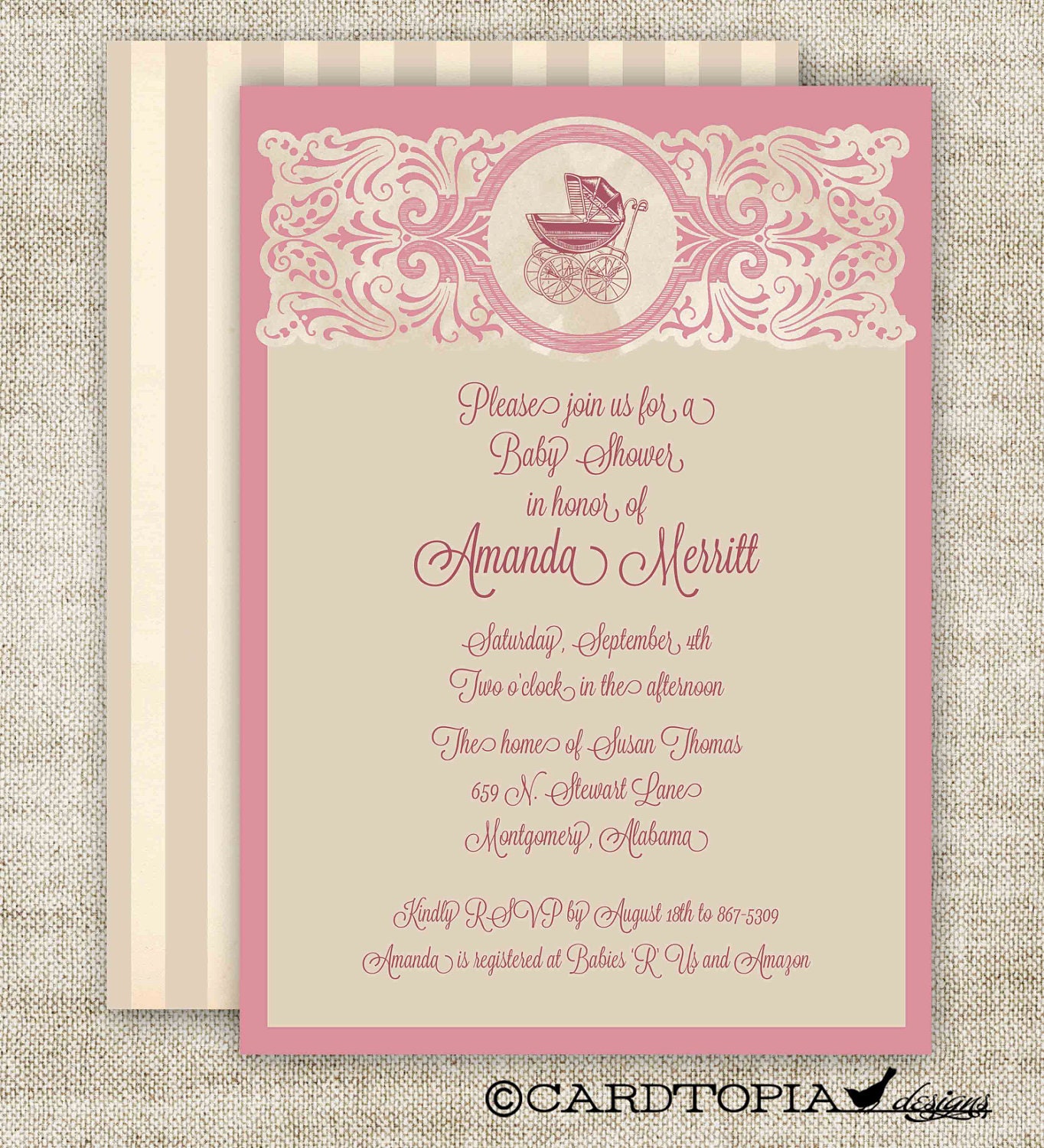 Vintage Baby Shower Invitation Templates