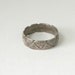 Mens Prison Ring Made From a Silver Coin . Geometric Chevron Triangles . Chunky .