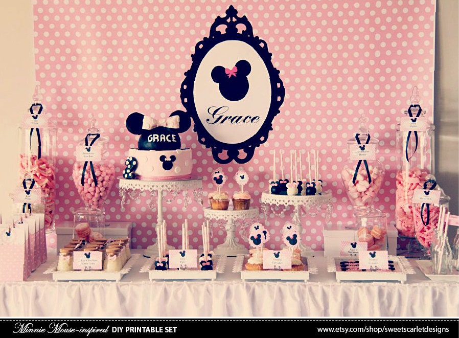  MINNIE Mouse Backdrop Printable File Print Your Own