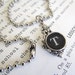 PERSONALIZED Vintage Typewriter Key Necklace in Art Deco Style Setting