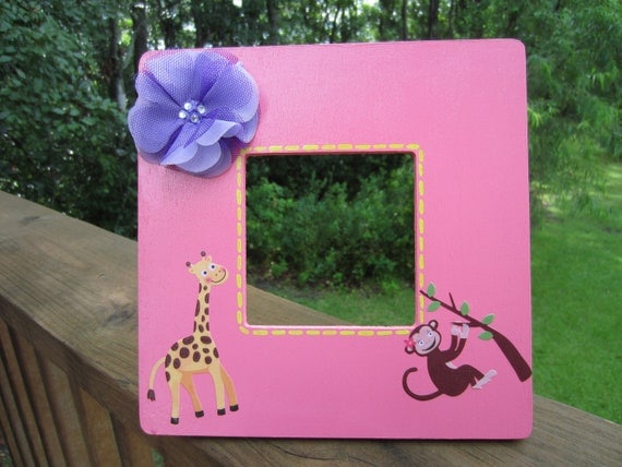 Wooden Picture Frame Jungle Theme