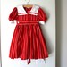 1950's Red and White Striped Dress, Toddler Girl's Size 4-5
