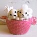 RESERVED FOR LAURA Basket O Puppies Planter