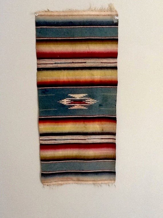 Vintage Native American Indian Woven Table Runner Blanket