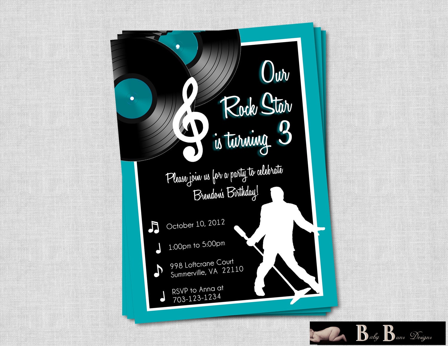 Music Party Invitations 4