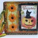 Halloween Scrapbook, Smash Book, Photo Album, Black Cat, Jack-o-Lantern
