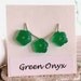 Green Onyx Beads, Green Onyx Gemstone Beads, Green Onyx Semi Precious Beads, Green Onyx Carved Flower Beads GEM-030-B