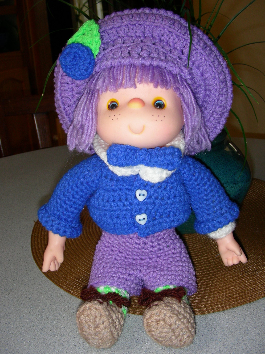 Christmas Gift Idea Vintage Strawberry Shortcake Crochet Doll