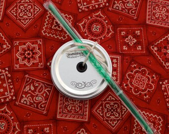 DIY Mason Jar Tumbler - Mason Jar Drink Lid and Straw