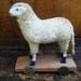 RESERVED FOR DONNA Antique 1920's Wooly Sheep German Pull Toy, Hand Painted