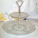 Vintage Pressed Glass Tiered Cake Stand, Cookie Stand, Anchor Hocking Wexford Pattern