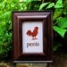 Cock-a-Doodle - framed cross stitch