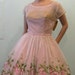 Reserved for Marie // 1950s Prom Dress // Oh SWEET PEA // Embroidered With Sash // XS