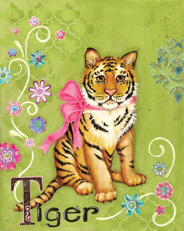 Tiger Wall Art Childrens Wall Art Tiger by