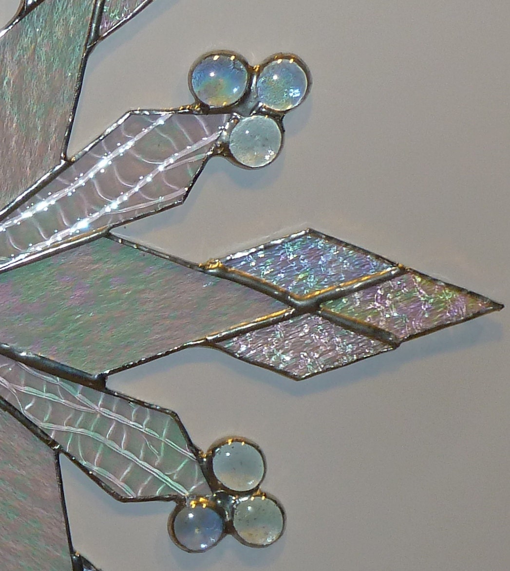 stained glass snowflake suncatcher design 60A