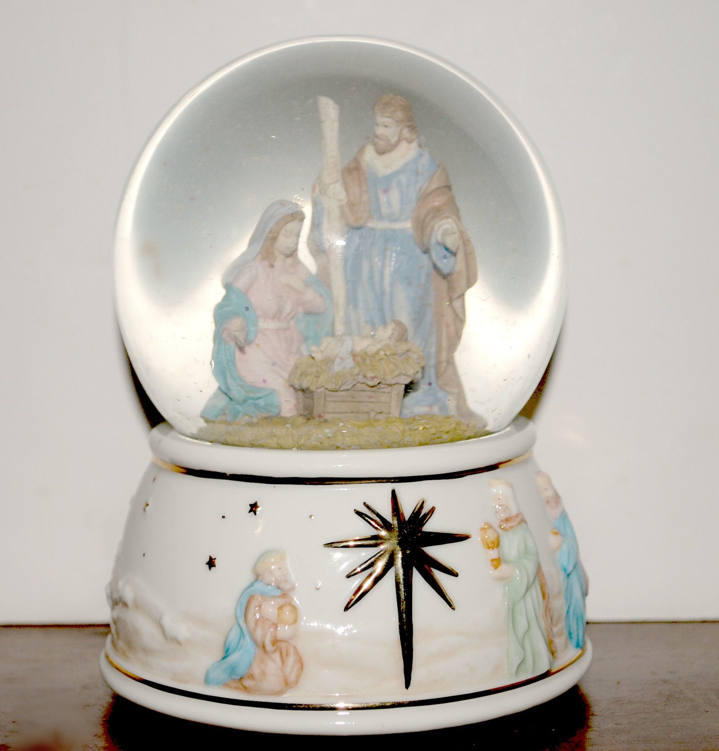 Sale Nativity Music Box Snow Globe O Holy Night Music Globe