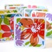 Mini note cards watercolor floral Set of 6 handmade mini cards Lunchbox notes Gift packaging cards