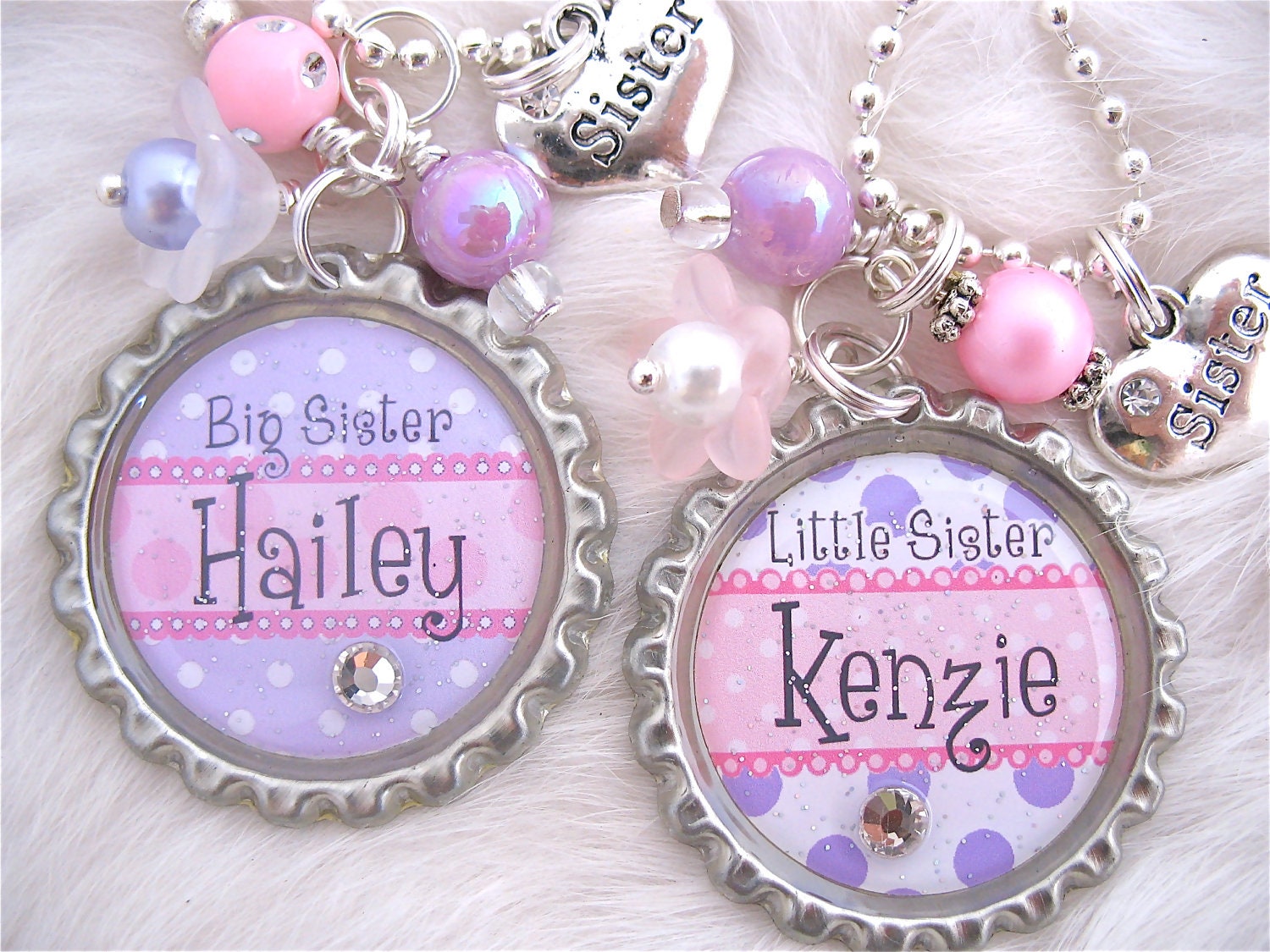 BIG SISTER Little Sister Jewelry Personalized Children Name