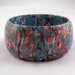 Chunky Decoupage Bangle: Fire and Ice Origami Wrapped Wood Bangle (MEDIUM/ LARGE)