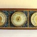 Vintage Wooden Hygrometer Barometer Temperature Gauges Glass Covers Germany