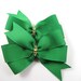 Green Hair Bows - Hair Bow Set - Pigtail Hair Bows - Green and Gold Hair Clips - Christmas Hair Bows Set - Toddler Teenager Adult Hair Clip