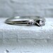 RESERVED - Unique Vintage 10K White Gold Diamond Engagement Ring.