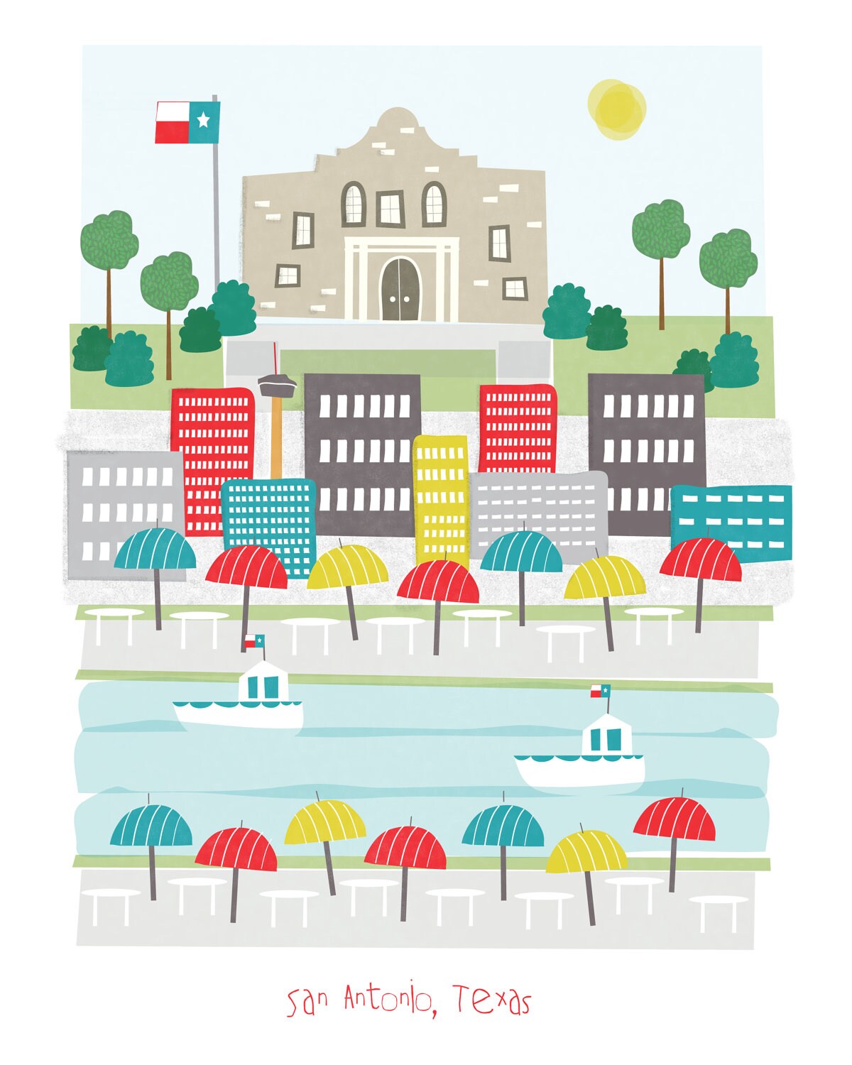 Illustrator map San Antonio Texas