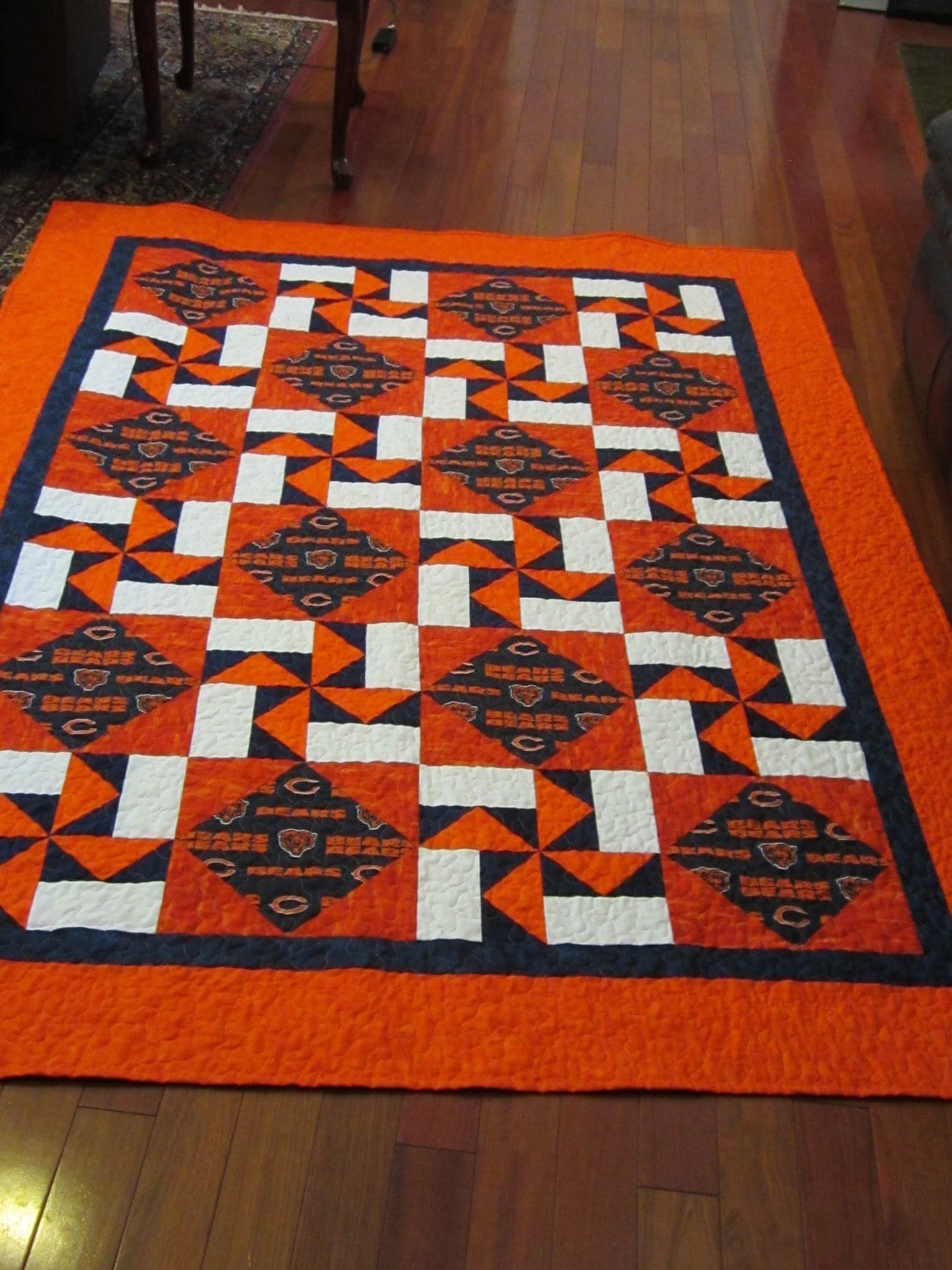 Chicago Bears Quilt By UltimateQuilts On Etsy