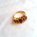 Amethyst Rhinestone Ring Victorian Revival 1950s Vintage Jewelry
