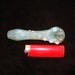 Silver Aqua color changing glass pipe