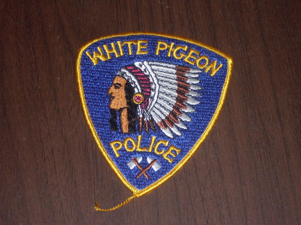 Vintage White Pigeon Police Patch 1970s