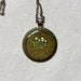 pressed flower necklace resin necklace dried queen annes lace set in resin. shabby chic circle filigree pendant for summer. prairie.