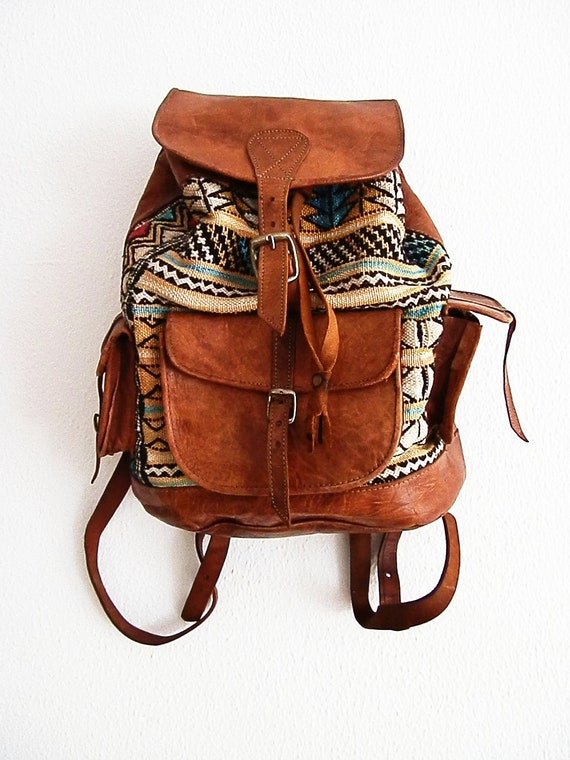Leather backpack by armarioenruinas on Etsy
