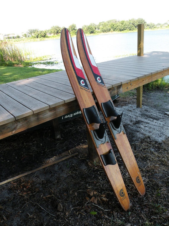 Pair of Dick Pope Jr Cypress Gardens Vintage Water Skis