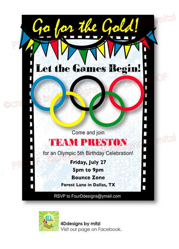 Olympic Themed Invitations 8