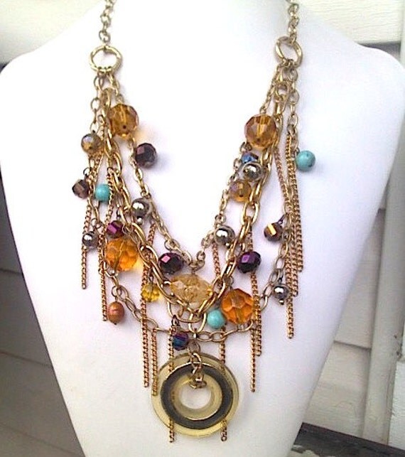 Chunky Glamour Gold Chain Necklace RESERVED