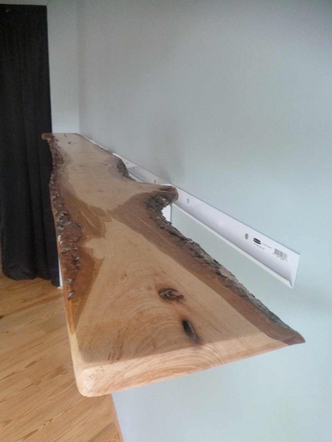 Live Edge Solid Hickory Hardwood Slab Long by HurricaneMilling