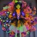 Halloween Wreath, Deco Mesh Wreath, Mesh Wreath, Wreath, Witch Wreath, Halloween Decor, Halloween Decoration