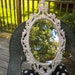 CLEARANCE SALE..Large RARE Homco or Burwood Ornate Pink and white distressed Mirror,Baroque,Victorian,French Country,Shabby chic