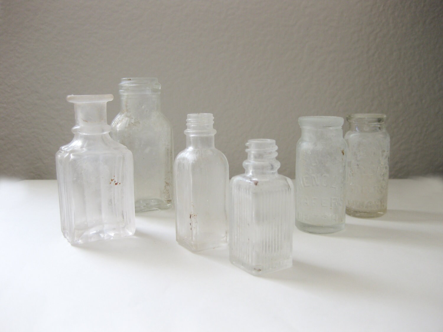 vintage medicine markings bottle by mindfulresource Vintage Clear Medicine Bottle Glass Collection