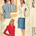 Vintage 40s McCall 4664 Fall Fitted Blazer Jacket Sewing Pattern SIze 12