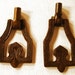 2 Antique Vintage Art Nouveau Pull Handles Cabinet Pulls Metal Pull Handles -- B6
