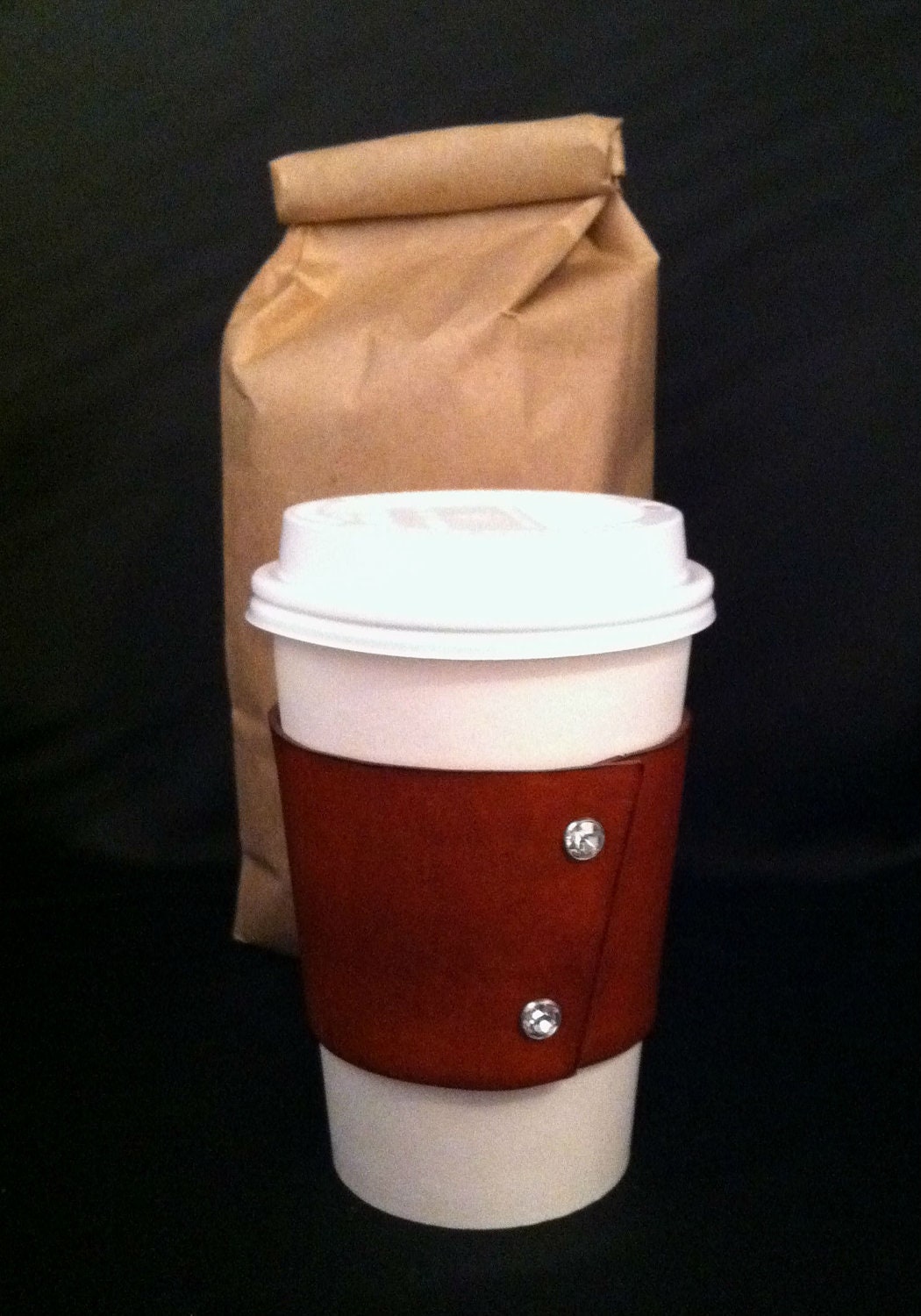 Leather Coffee Sleeve Drink Sleeve Coffee by arcadiancraftsman